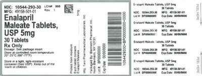 Label (Label Enalapril Maleate Tabs 5mg Bpi(10544 293 30) Taro(49158 501 01) Rev1)